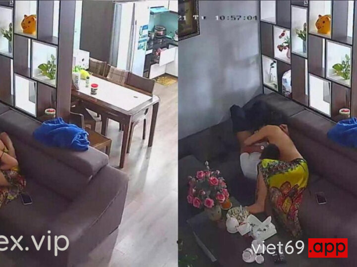 Ảnh 2 của Hack Camera Cặp vợ chồng việt vợ đang nấu ăn thì chồng lột đồ bú lồn và bế lên chịch khắp nhà – Phần 2