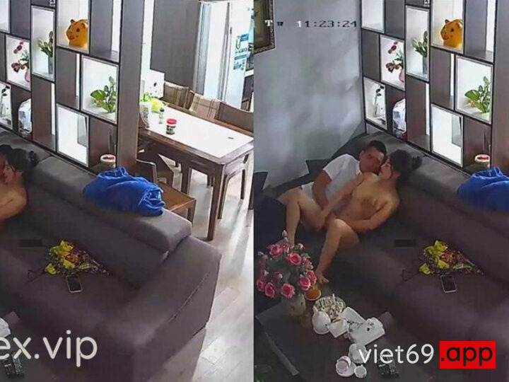 Ảnh 4 của Hack Camera Cặp vợ chồng việt vợ đang nấu ăn thì chồng lột đồ bú lồn và bế lên chịch khắp nhà – Phần 2